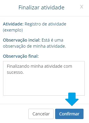 finalizar 2 registro de atividade web colaborador