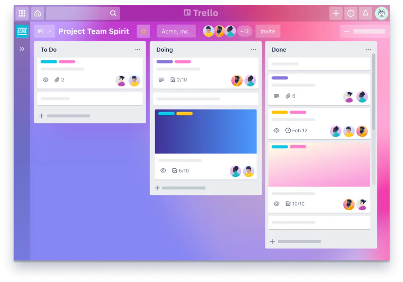 captura de tela do site trello captura de tela do site trello
