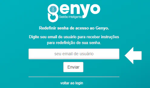inserir e mail usuario esqueceu senha
