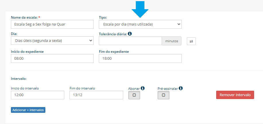 tipo escala folga fixa