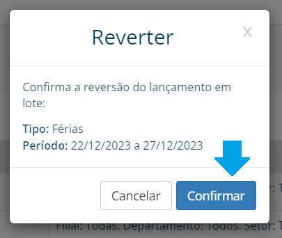 Reverter acao em lote Reverter ação em lote