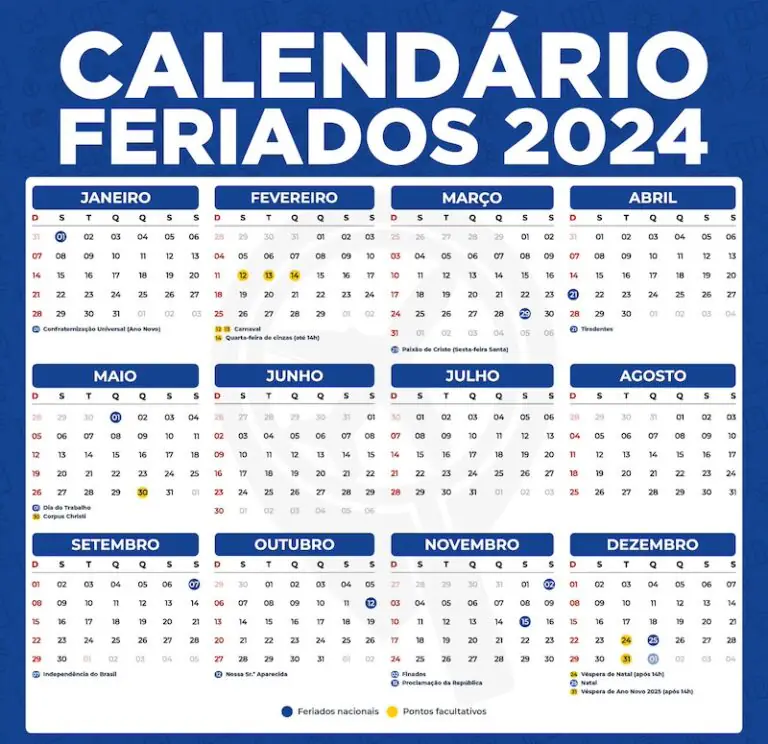 Feriados 2024 Planeje Seu Ano Com Antecedência 6665