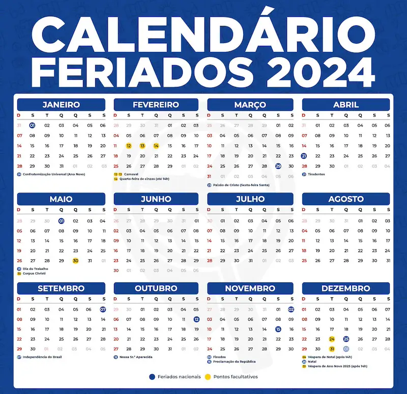 calendario 2024 feriados feriados 2024