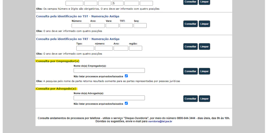 como consultar processo trabalhista pelo cpf 1