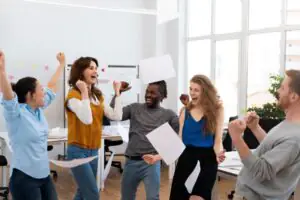 colaboradores felizes
