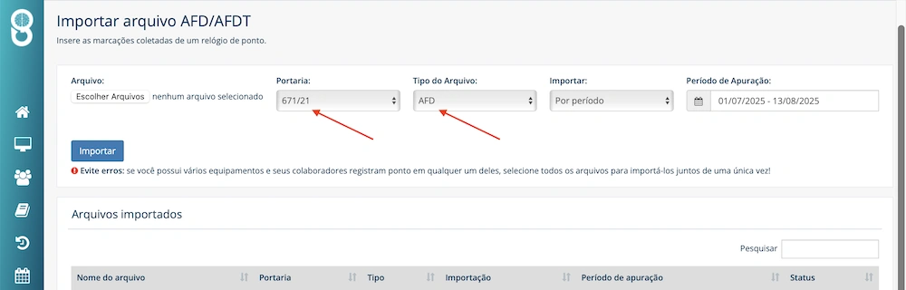 importar afd portaria 671 importar afd portaria 671