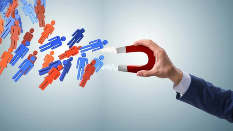 imã atraindo pessoas representando a retenção de talentos