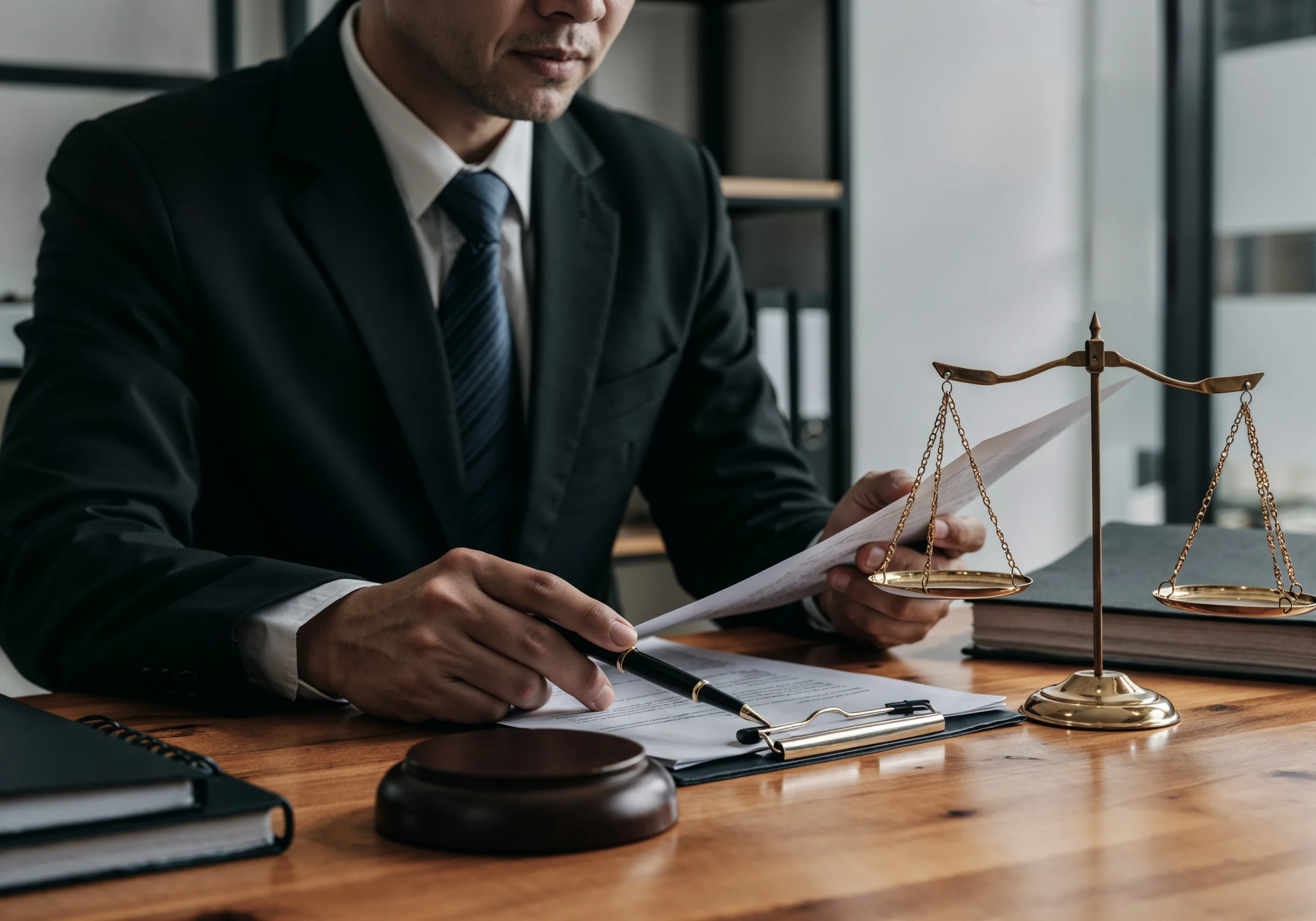 advogado trabalhar num documento com balancas de justica scaled advogado trabalhar num documento com balancas de justica scaled