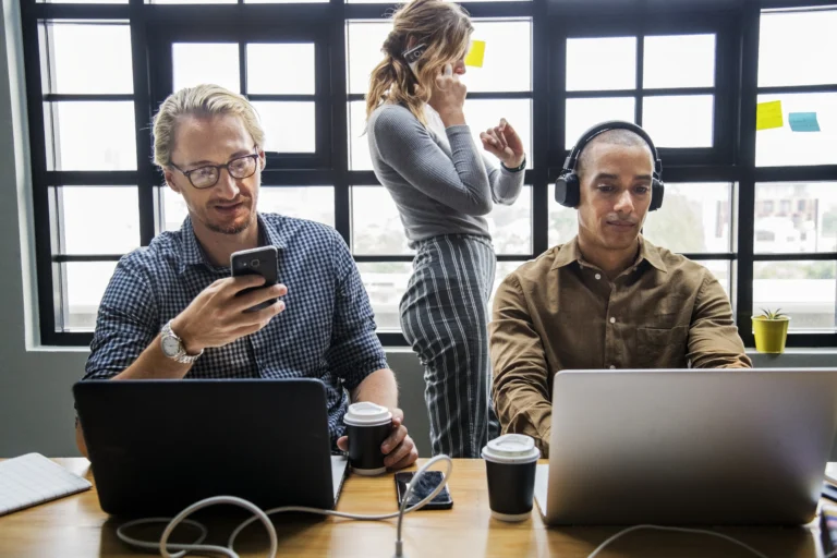 group diverse people having business meeting