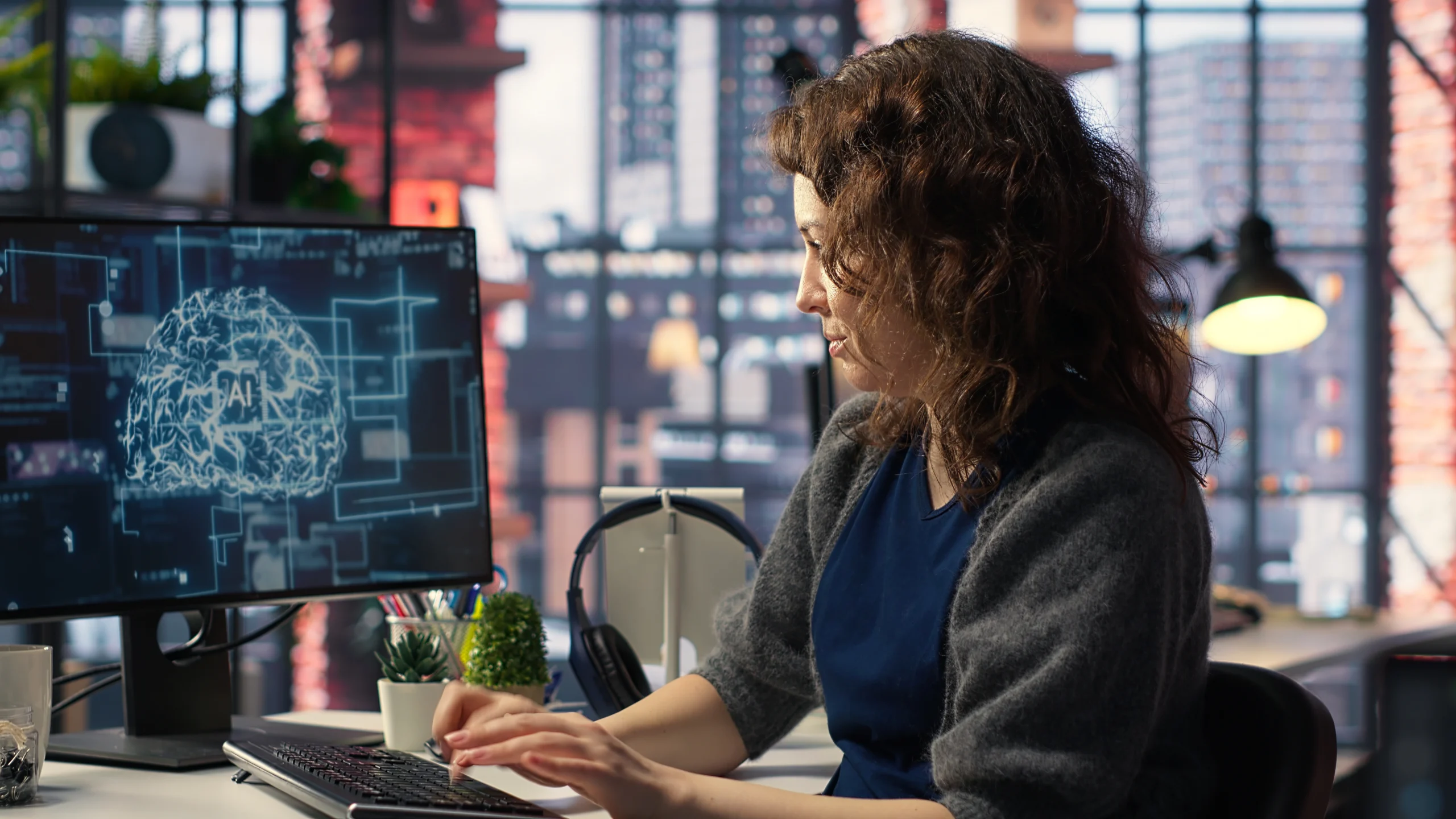 female system admin doing maintenance ai brain pc systems scaled female system admin doing maintenance ai brain pc systems scaled