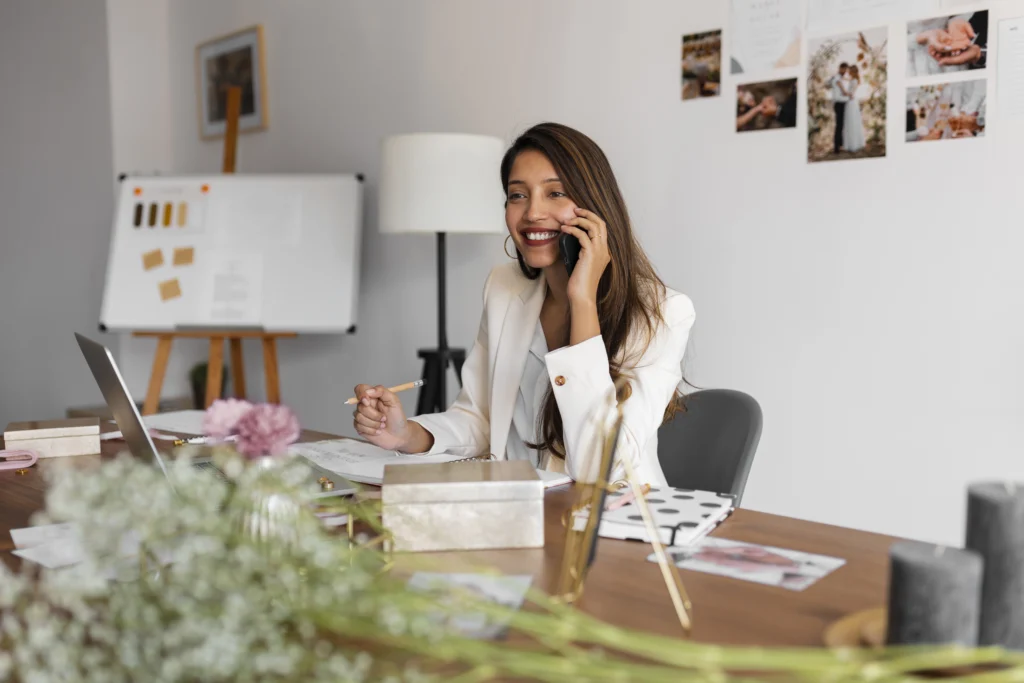 medium shot woman working as wedding planner medium shot woman working as wedding planner
