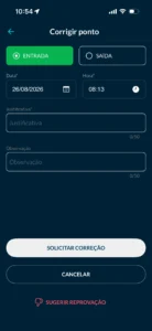 Ponto selecionado no Historico Menu histórico do Genyo e Ponto selecionado no Histórico