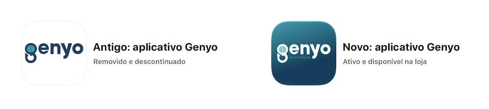 app antigo e app novo controle de ponto Genyo app antigo e app novo controle de ponto Genyo